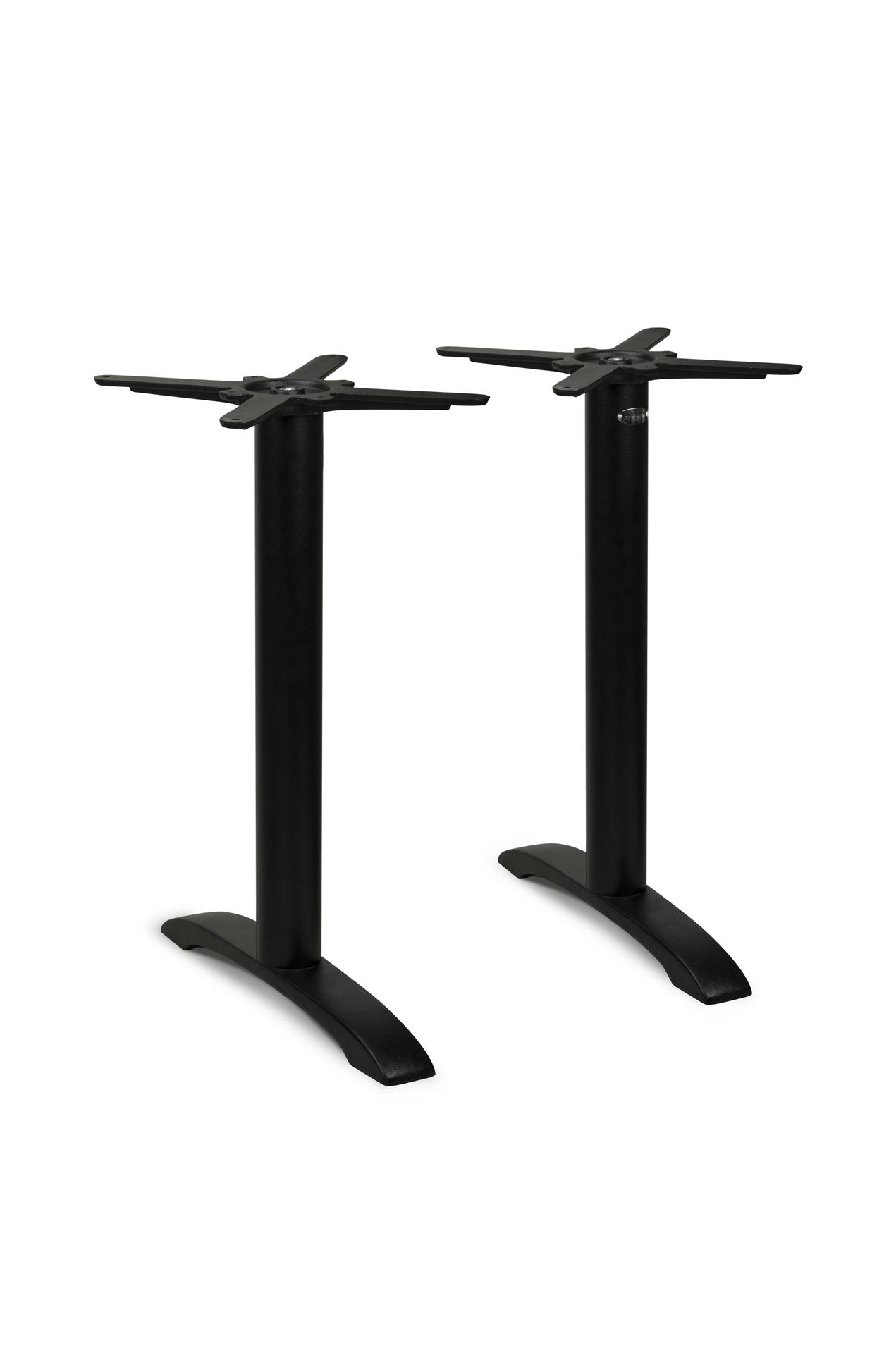 Gusseisen Tischgestell PJ7622 (Tischbein) mit 2 Einzelsäulen, pulverbeschichtet schwarz