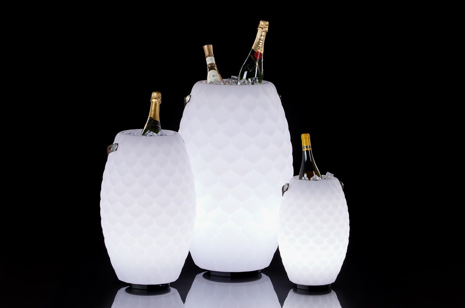 LEDublino65 LTD, LED Vase mit Bluetooth Lautsprecher, Höhe 65 cm, wasserfest