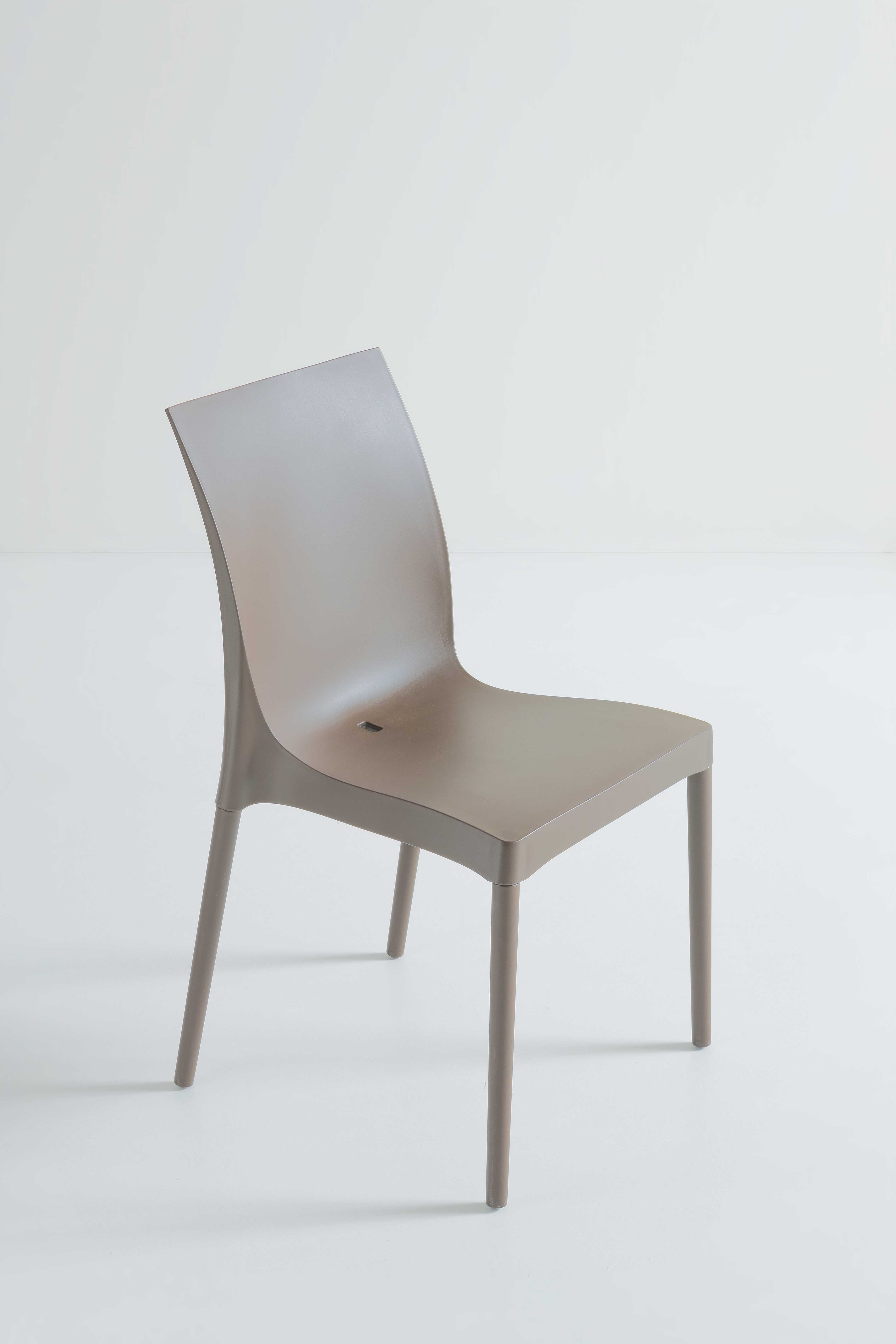 GABER IRIS Gartenstuhl, stapelbar, Metall mit Kunststoff Sitzschale, verschiedene Farben