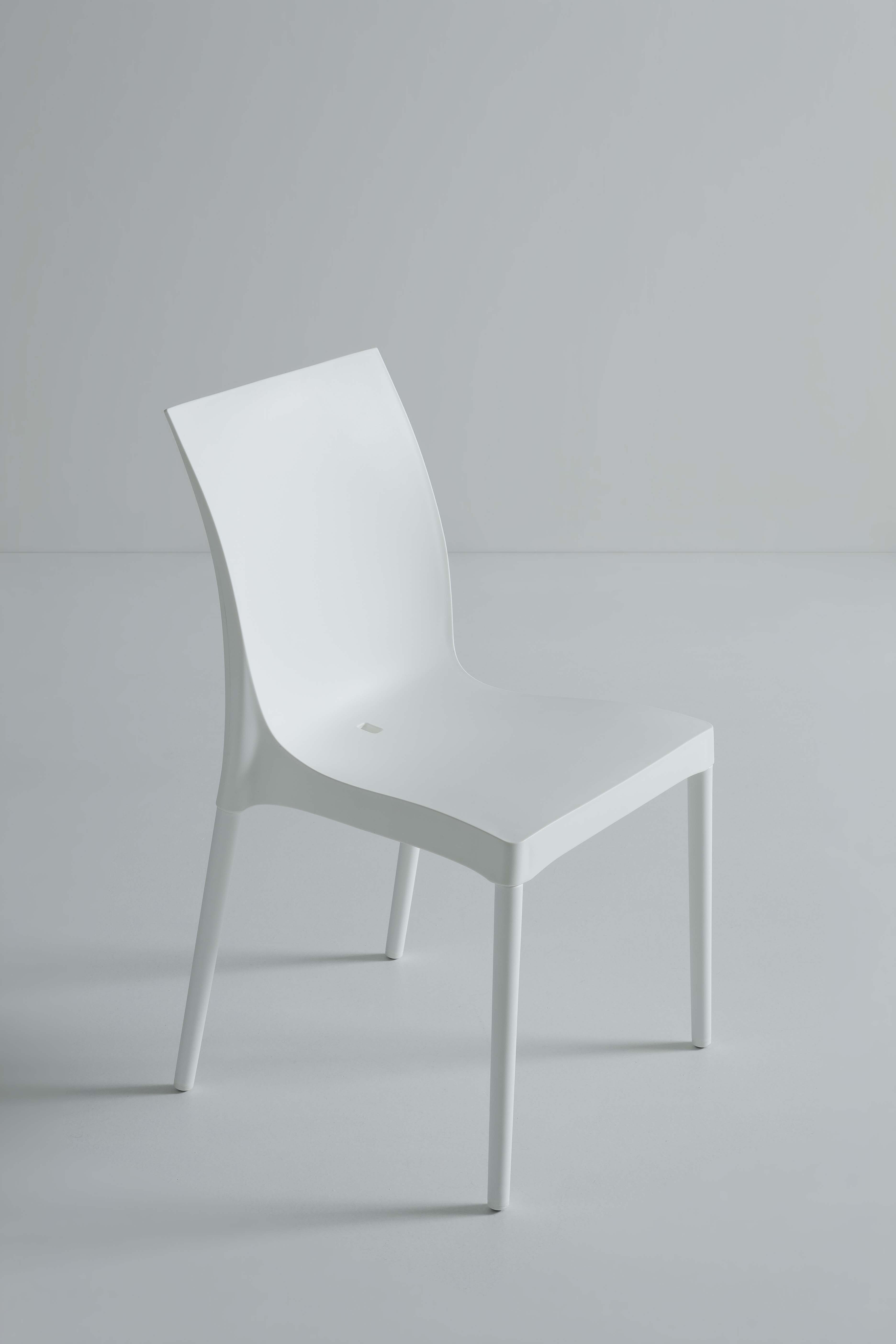 Gaber IRIS Gartenstuhl - stapelbar - Metall mit Kunststoff Sitzschale - schwarz