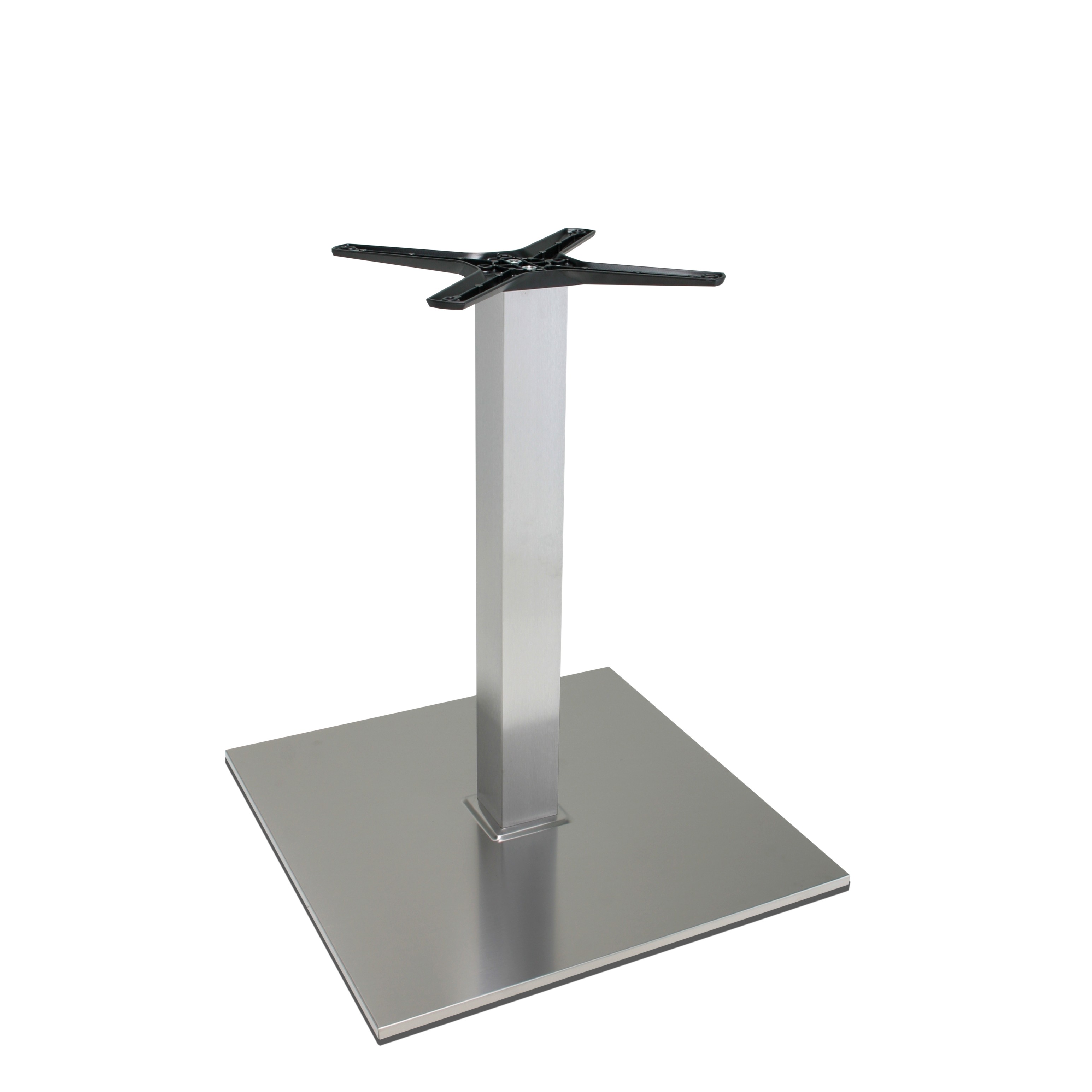 Edelstahl Tischgestell P400BQinox (Nirosta), satiniert-matt, quadratisch