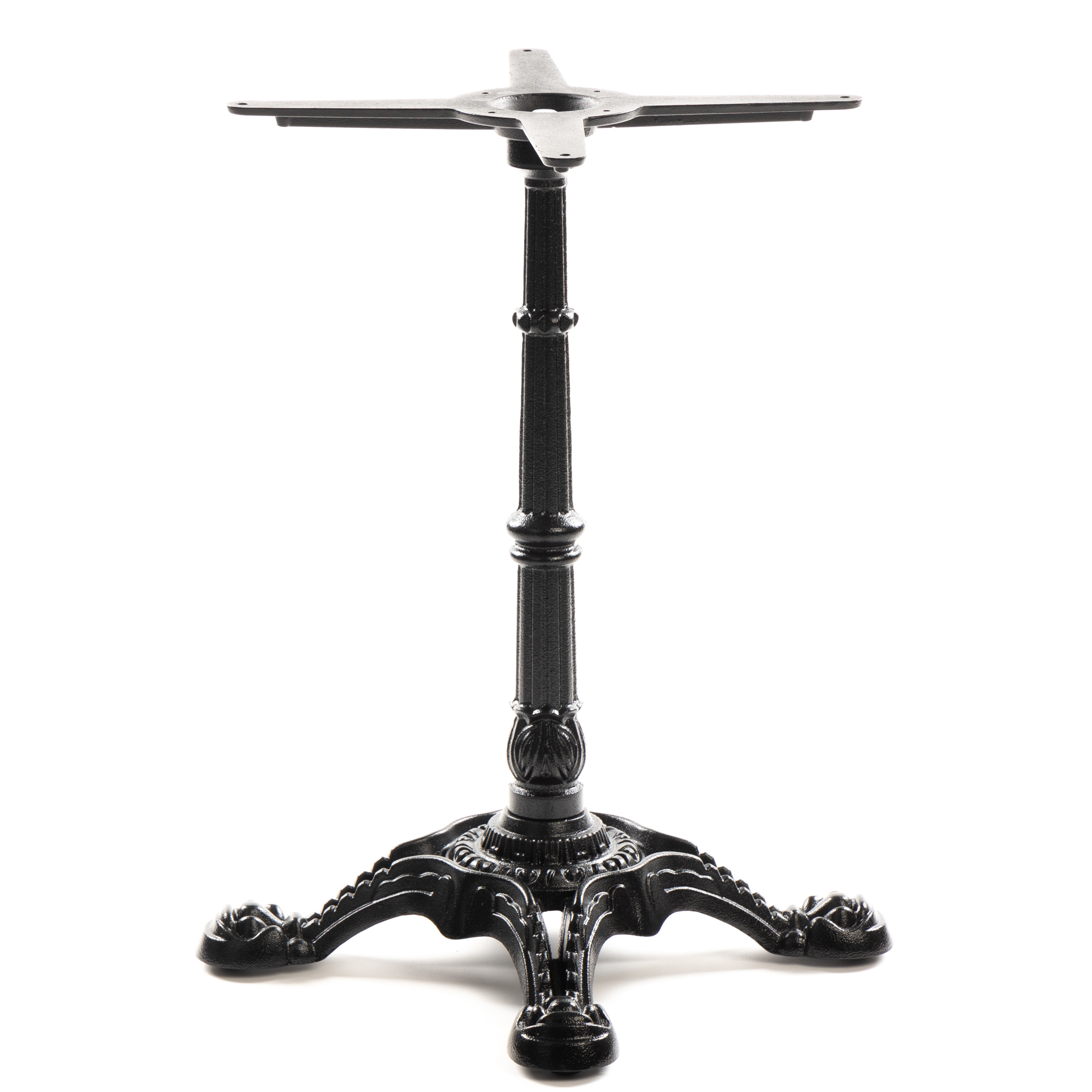 Premium Tischgestell PJ7017 aus Gusseisen, schwarz, antikes Design, 3-zehig
