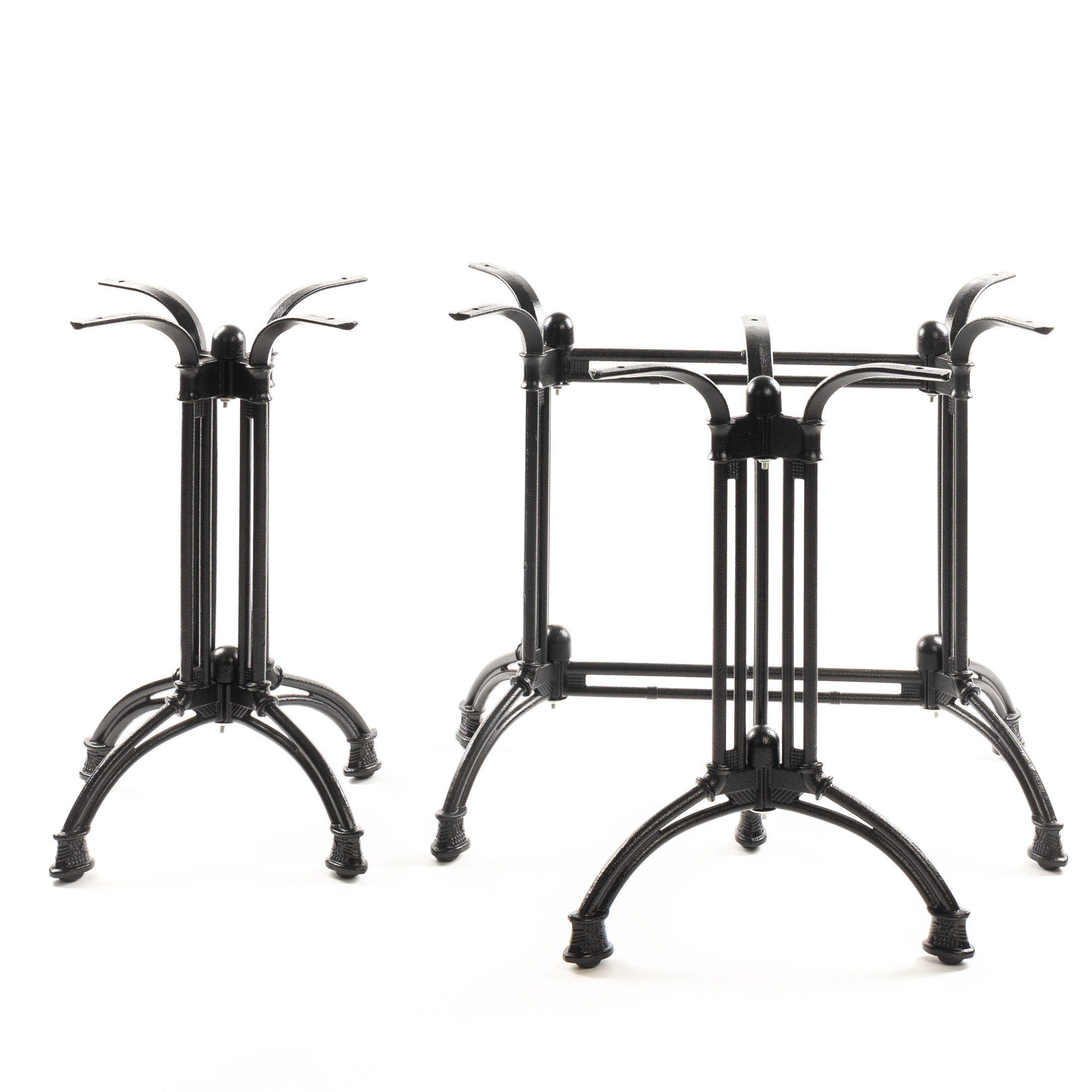Tischgestell PJ7021, Gusseisen, Doppelsäule, schwarz, elegant