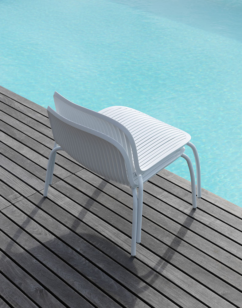 NARDI NINFEA RELAX extra breiter Loungesessel, stapelbar, Farbe: bianco