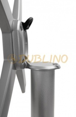 Tischbein P200V/alu/folding aus eloxiertem Aluminium, 4zehig, inkl. Klappmechanik