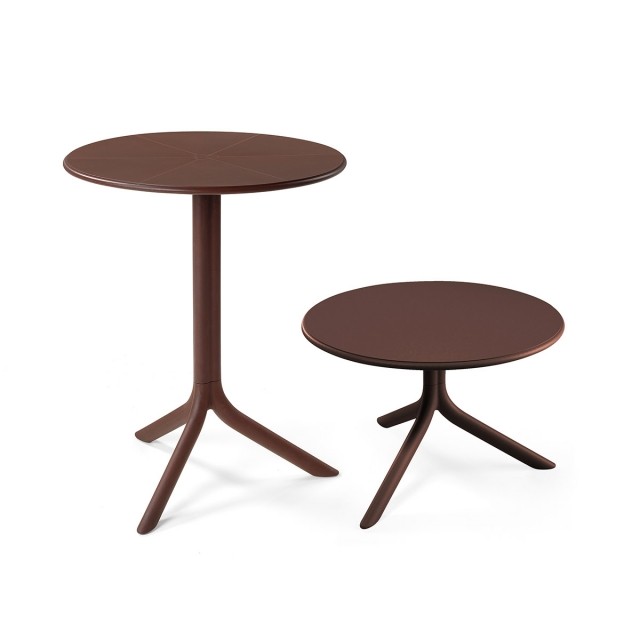3-beiniger Tisch NARDI SPRITZ, rund, Recyclebarer Kunststoff, Ø 60,5cm, 2 Höhenoptionen