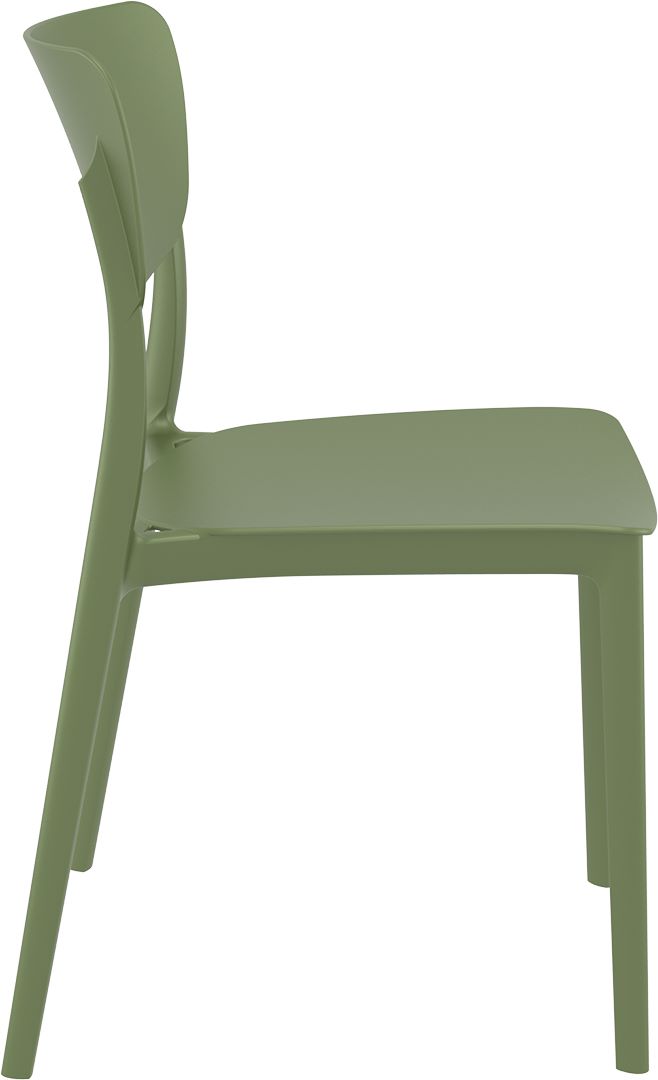 Siesta Monna Gartenstuhl aus Kunststoff - stapelbar - olivgrün