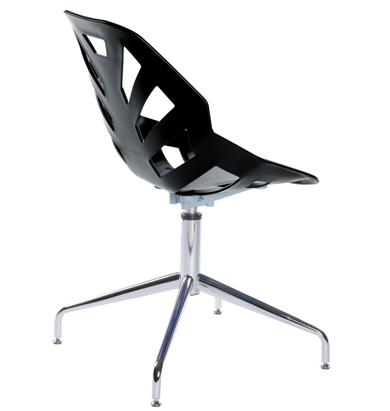 GABER NINJA L Metallstuhl (verchromt) mit Kunststoff Sitzschale