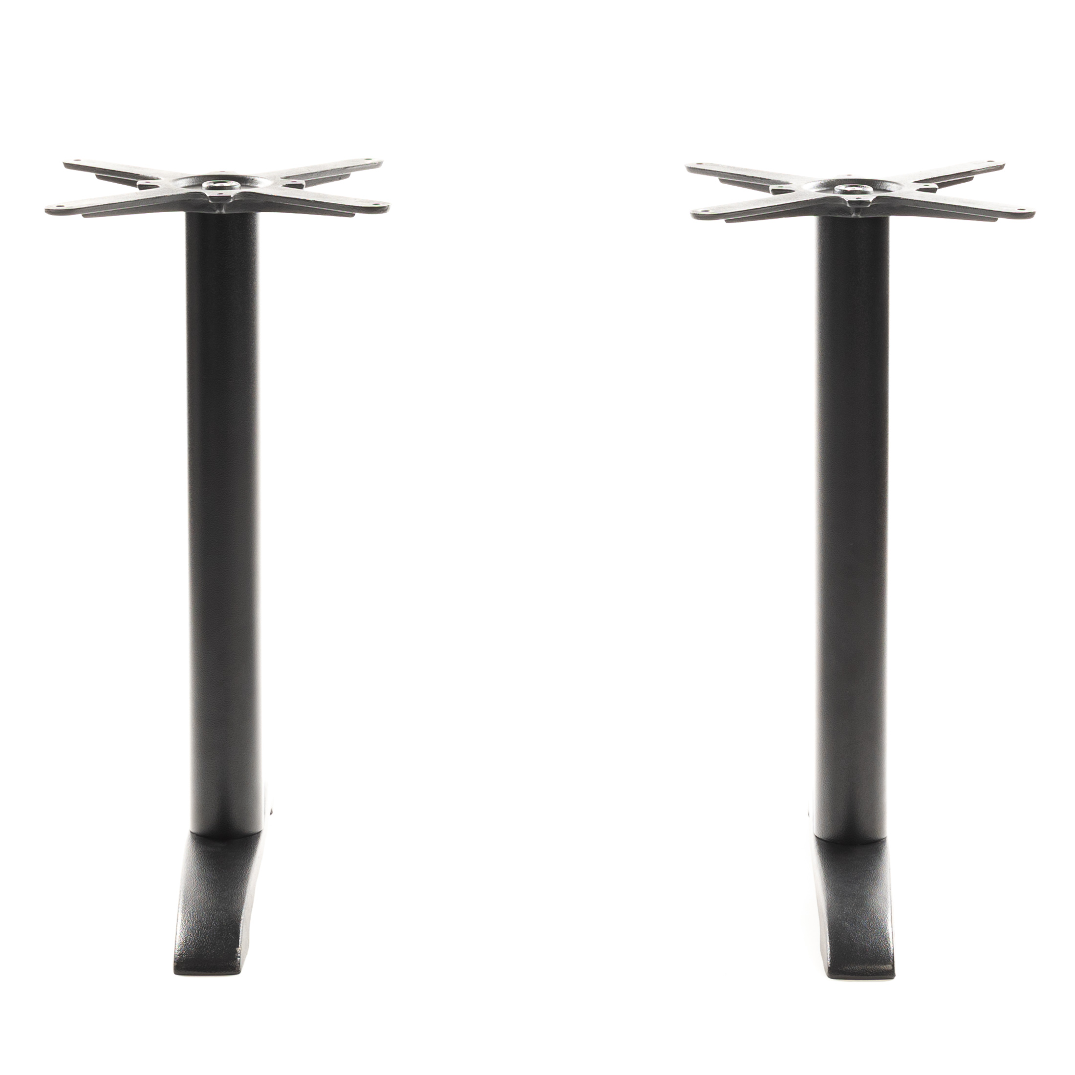 Gusseisen Tischgestell PJ7622 (Tischbein) mit 2 Einzelsäulen, pulverbeschichtet schwarz