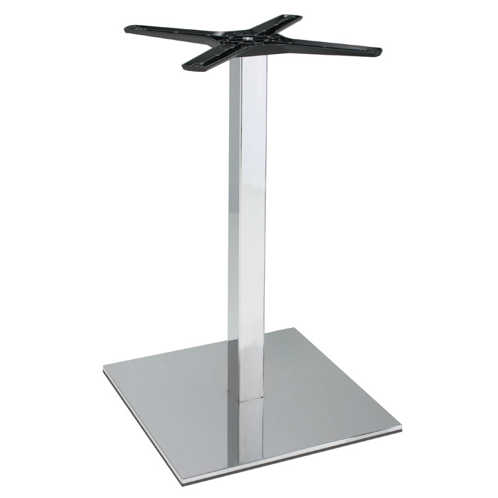 Tischgestell P500cr - verchromt - quadratische Bodenplatte