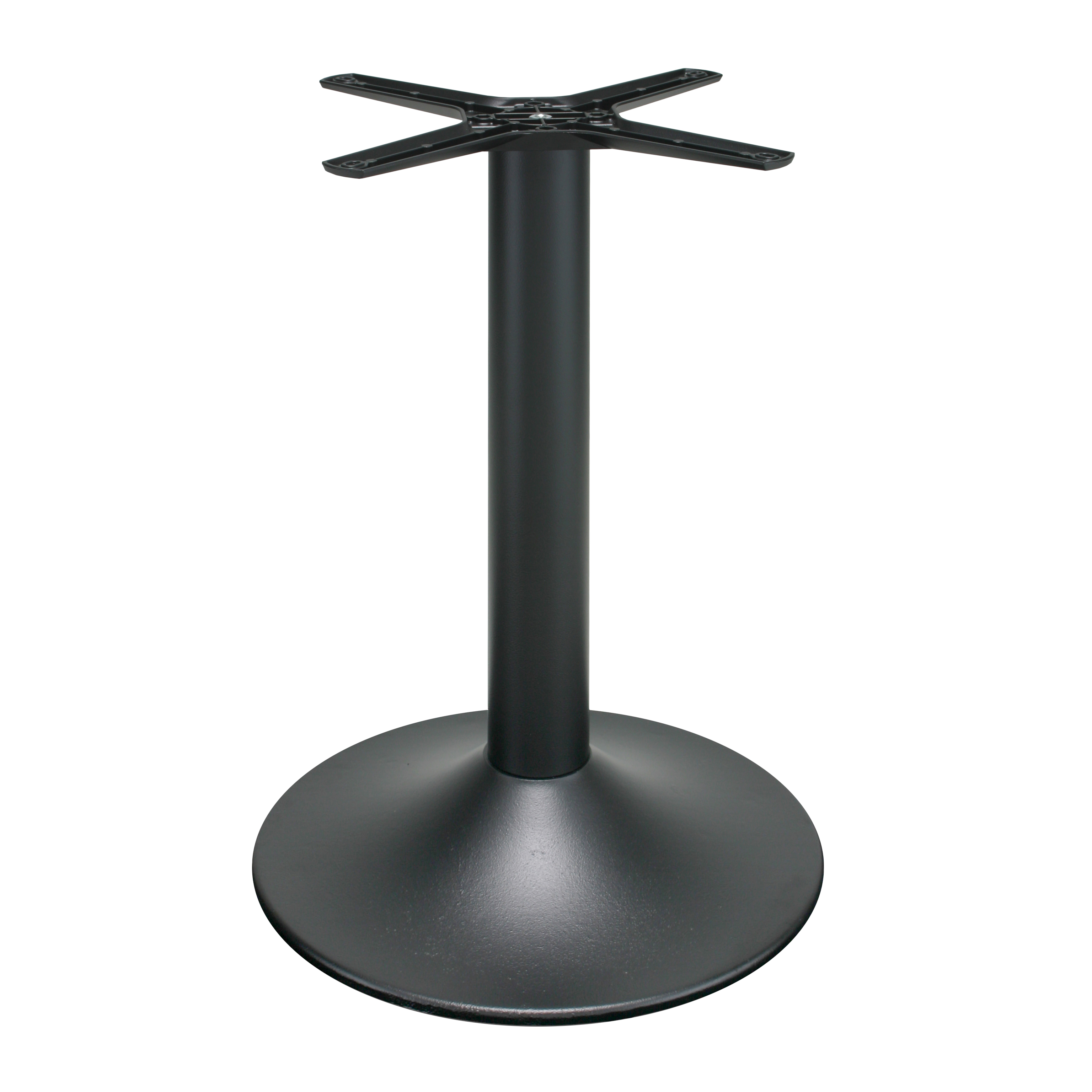 Gusseisen Tischgestell (Tischbein) P2002, pulverbeschichtet - schwarz, rund
