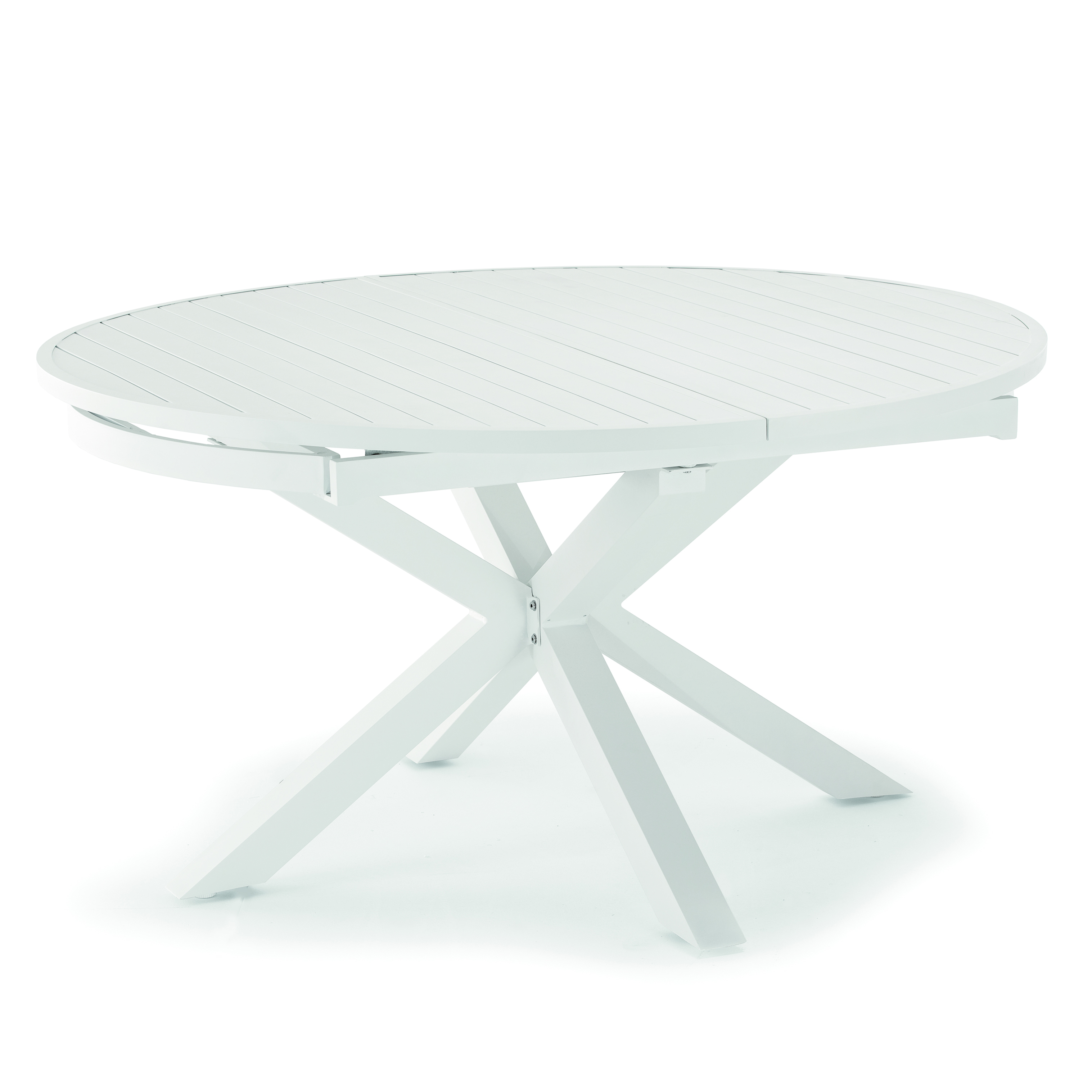 Grattoni Mykonos extensible runder Gartentisch, aus Aluminium 