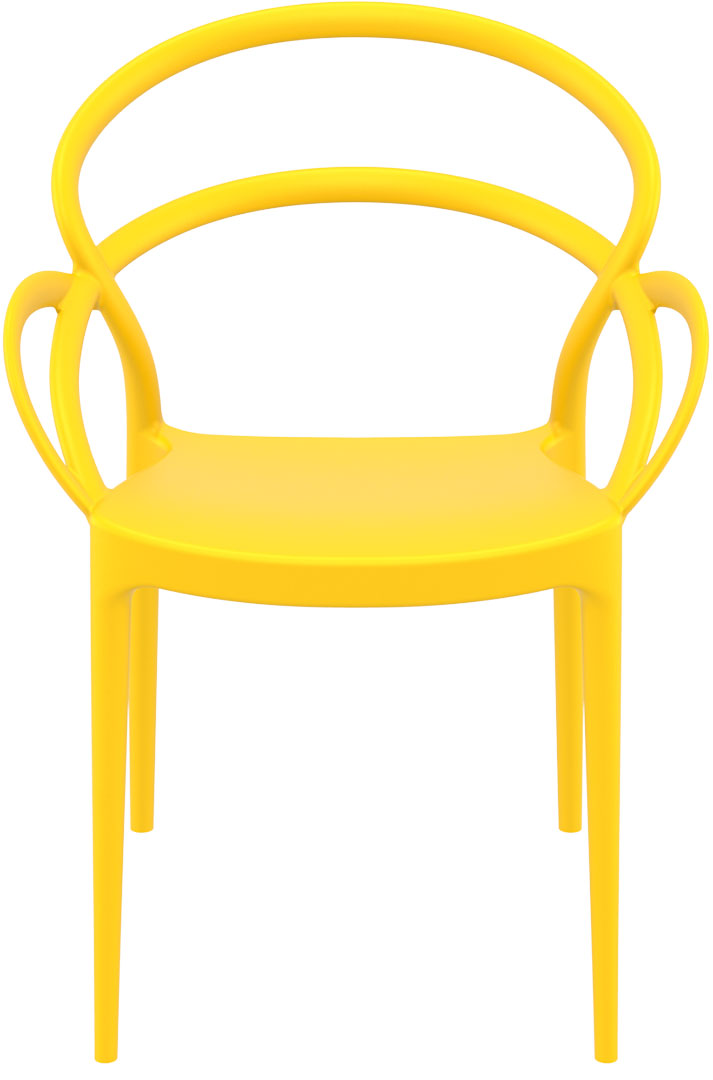 Siesta Mila Gartensessel - mit Armlehne - Kunststoff - gelb