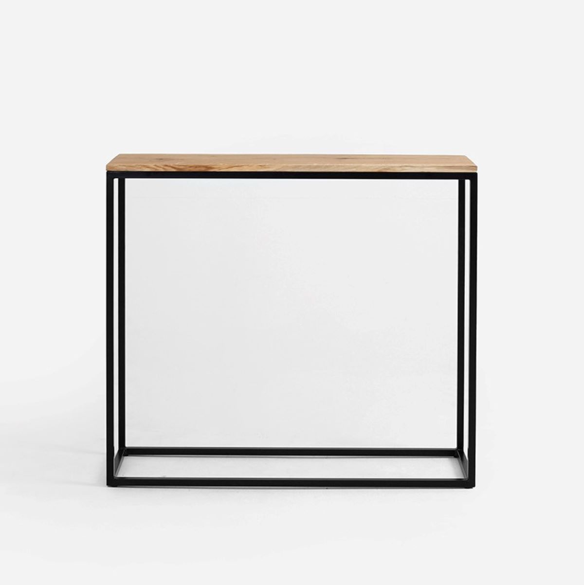 Design Hochtisch Julian - Metallrahmen mit Massivholz Tischplatte