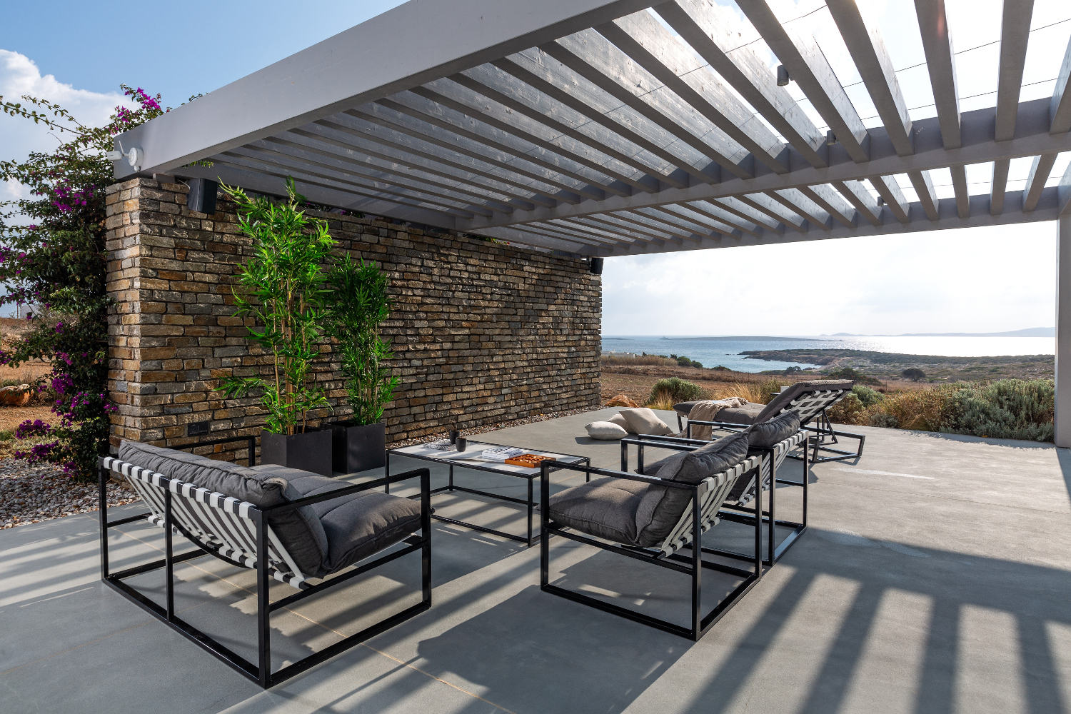 Premium Outdoor Lounge-Set HIDALGO, 5-teilig inkl. Tisch, Aluminium mit Sunbrella Bezug