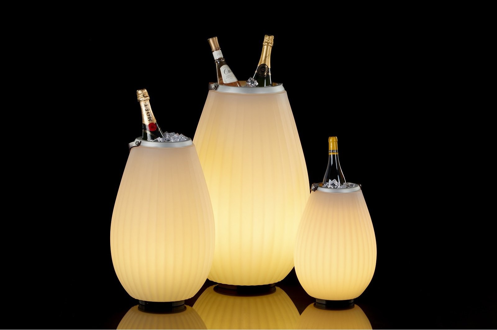 LEDublino50 LED Vase mit Bluetooth Lautsprecher, Höhe 50 cm, wasserfest
