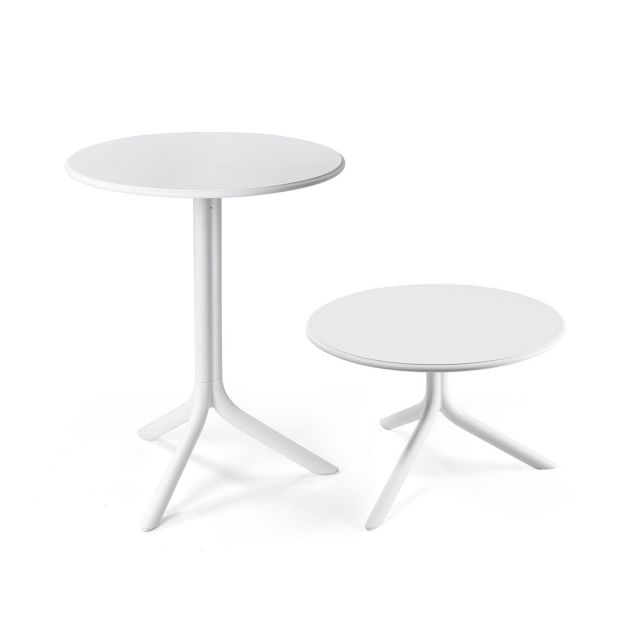 3-beiniger Tisch NARDI SPRITZ, rund, Recyclebarer Kunststoff, Ø 60,5cm, 2 Höhenoptionen