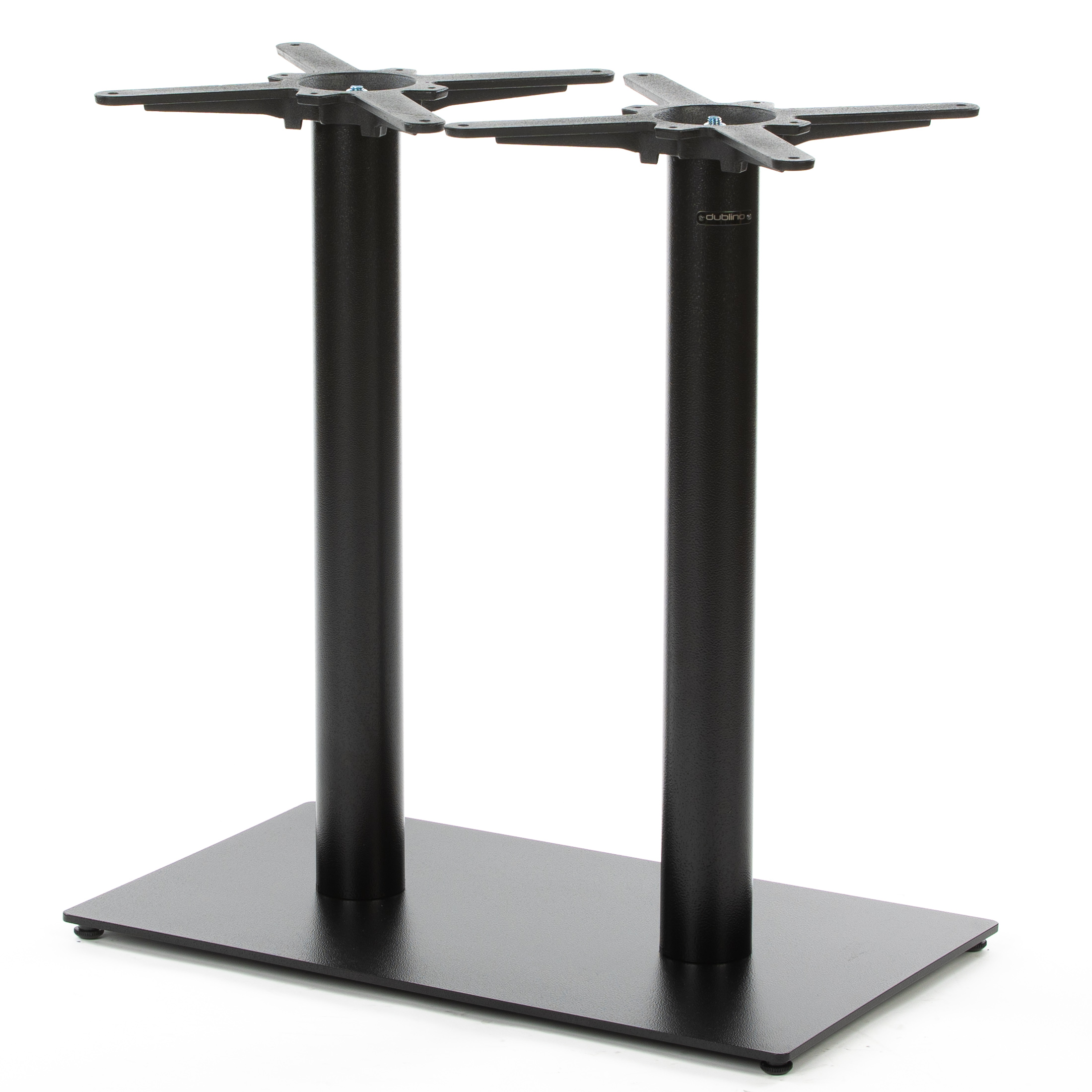Tischgestell PJ6092 Premium, Doppelsäule, pulverbeschichtet schwarz, rechteckig