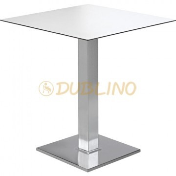 Tischgestell Edelstahl P400Qinox - rostfrei - satiniert - matt - quadratisch