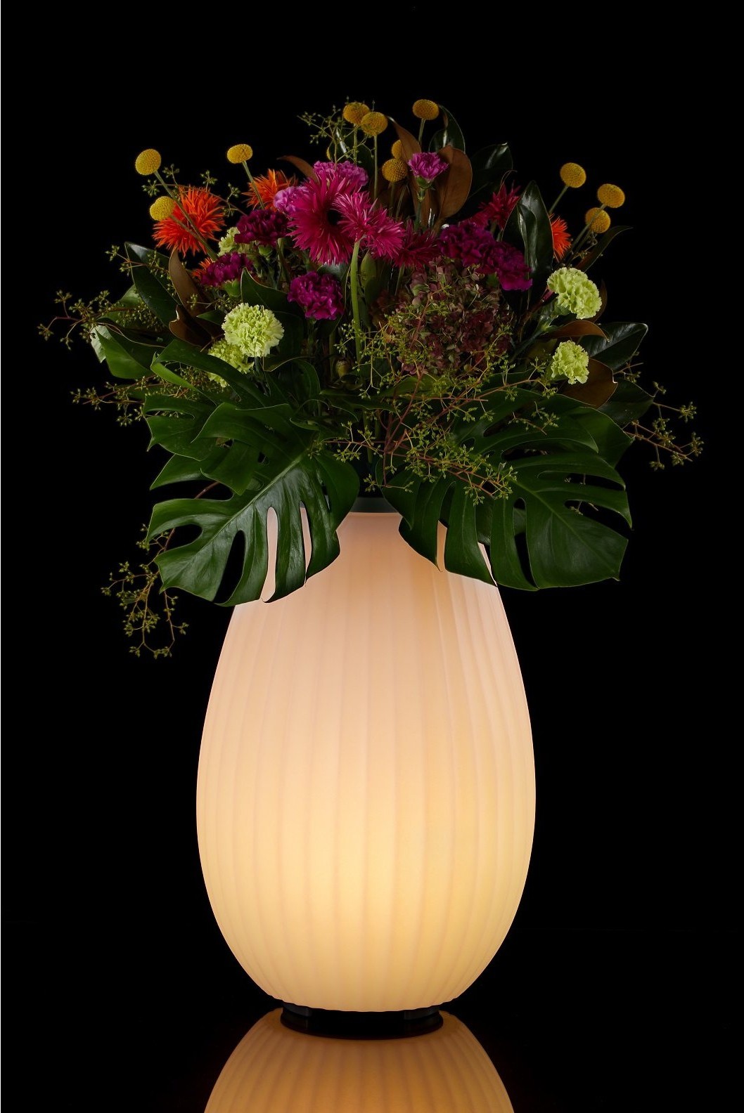 LEDublino65 LED Vase mit Bluetooth Lautsprecher, Höhe 65 cm, wasserfest