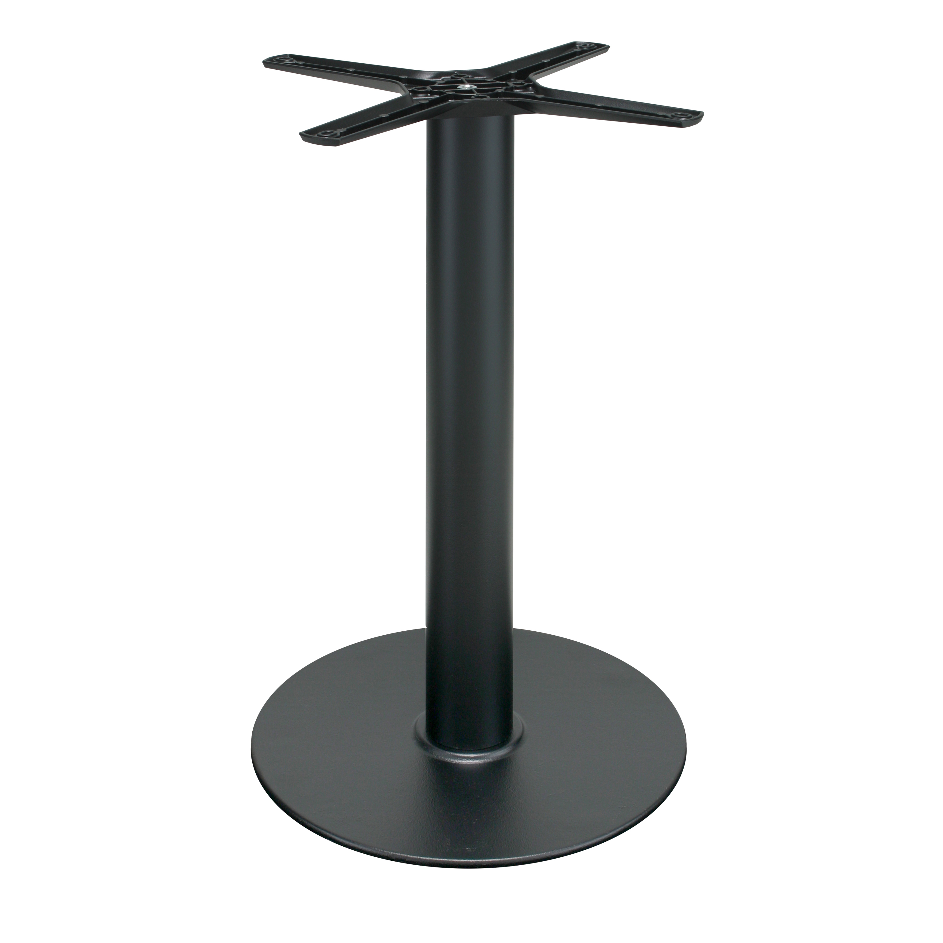 Gusseisen Tischgestell (Tischbein) P109, pulverbeschichtet schwarz, rund