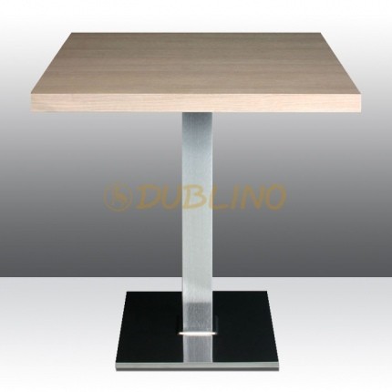 Edelstahl Tischgestell P400Qinox (Nirosta), satiniert-matt, quadratisch