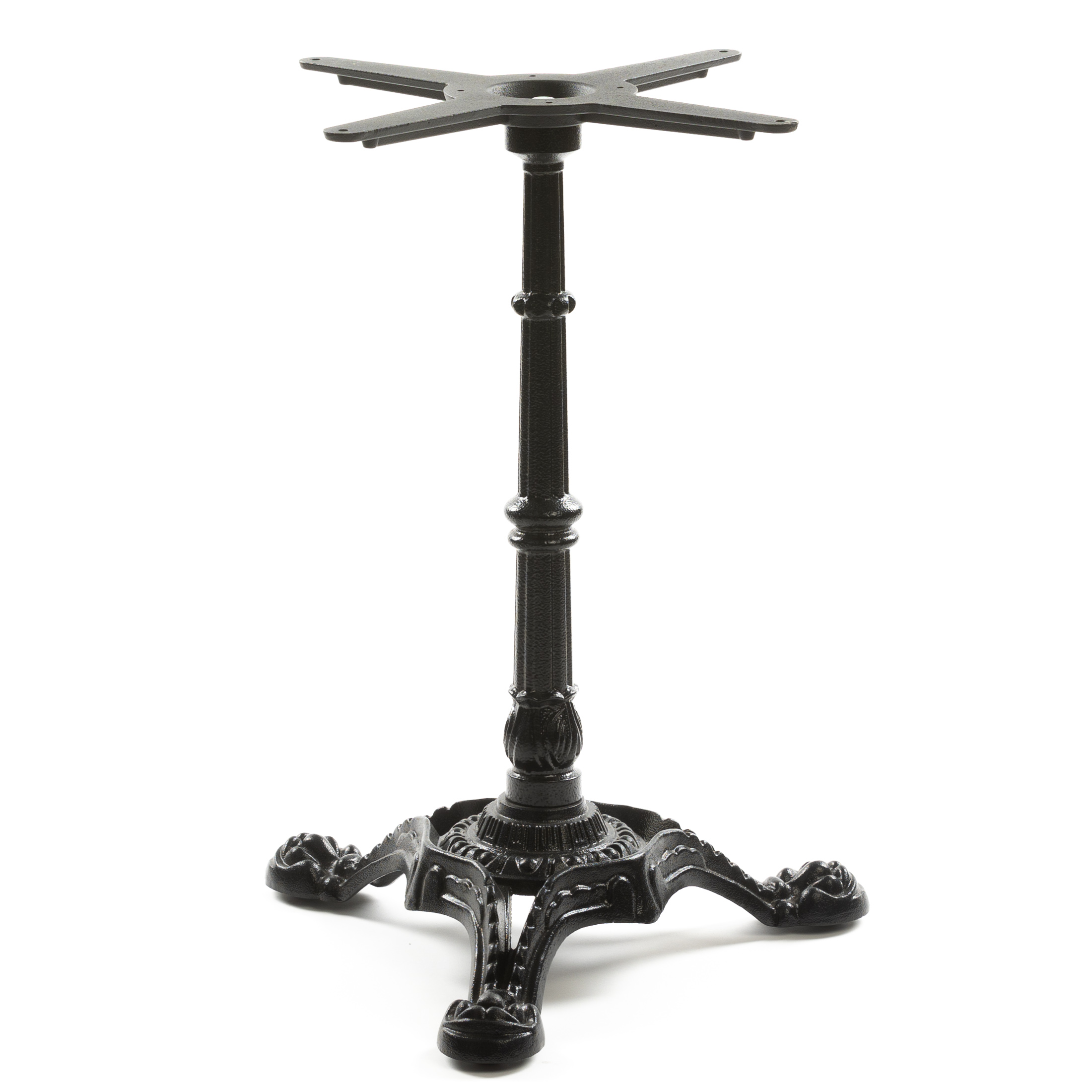 Premium Tischgestell PJ7017 aus Gusseisen, schwarz, antikes Design, 3-zehig