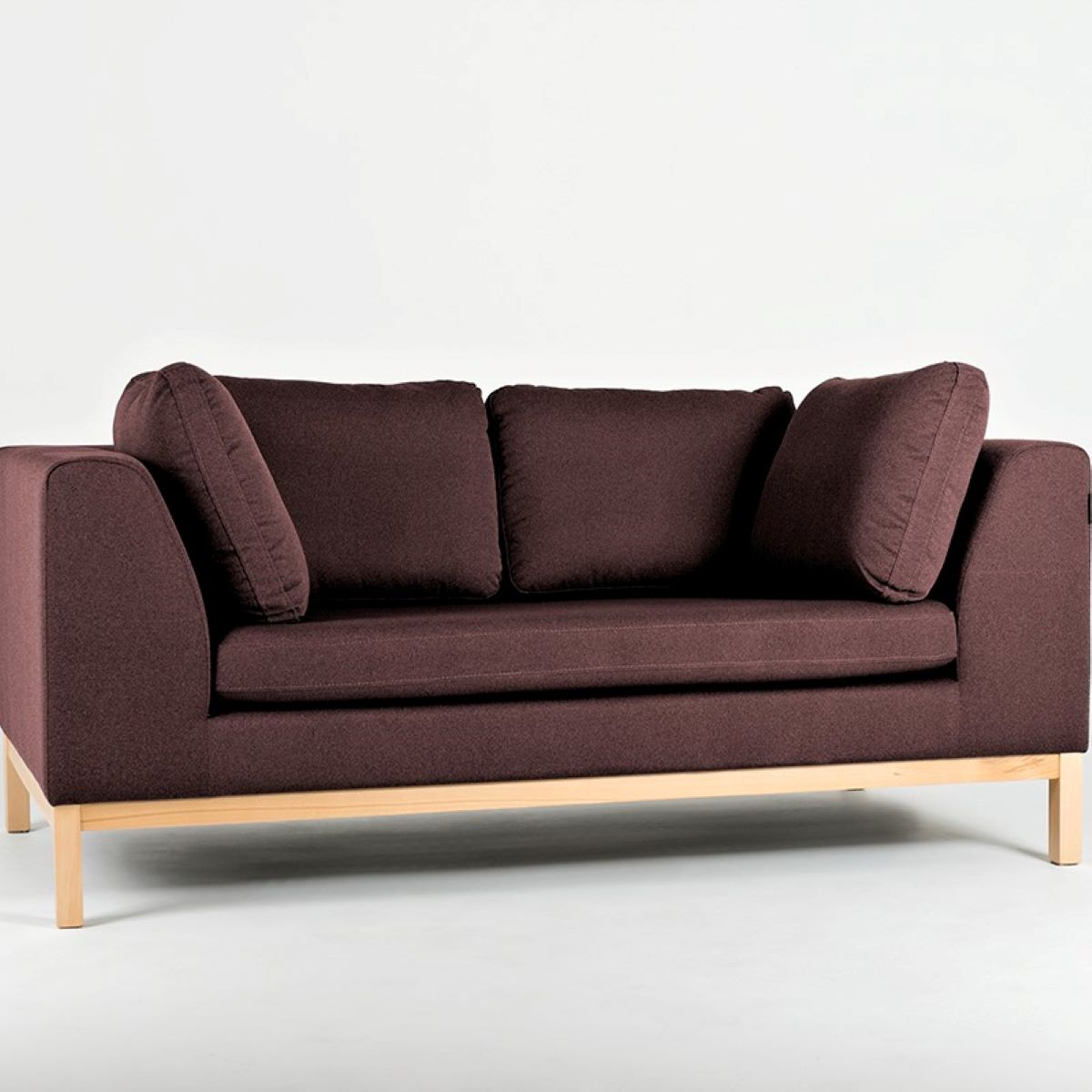 2er Sofa FANA, Holzgestell, Farbe: HEMATITE BRAUN