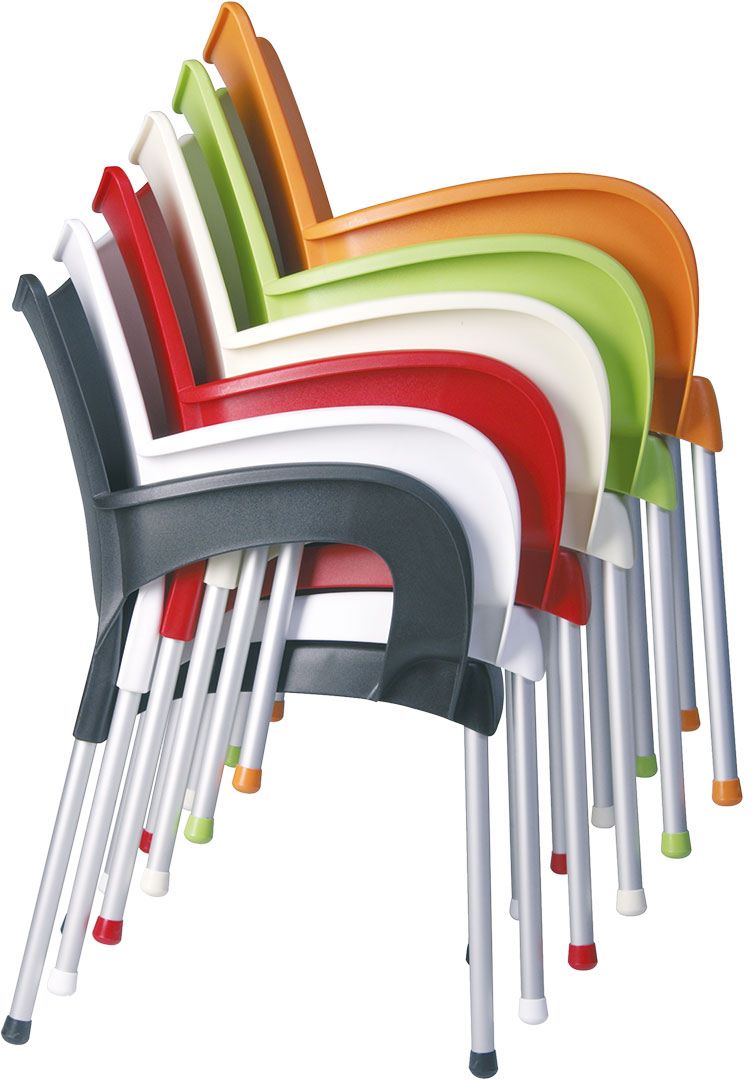 Siesta Romeo Esszimmerstuhl aus Kunststoff, stapelbar, Farbe: HELLGRÜN-S