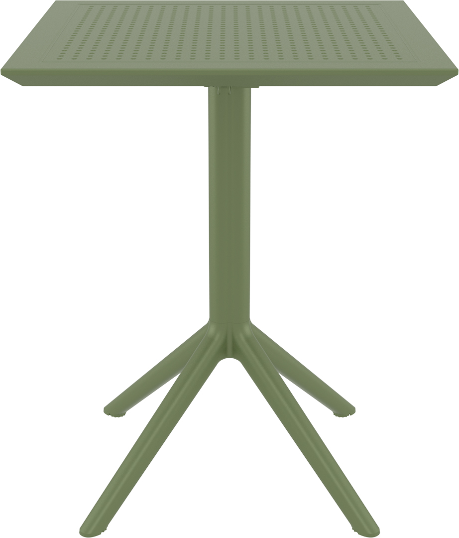 Siesta Sky Folding Tisch 60, eckig, klappbar, Format: 60x60cm, Farbe: OLIVGRÜN-S