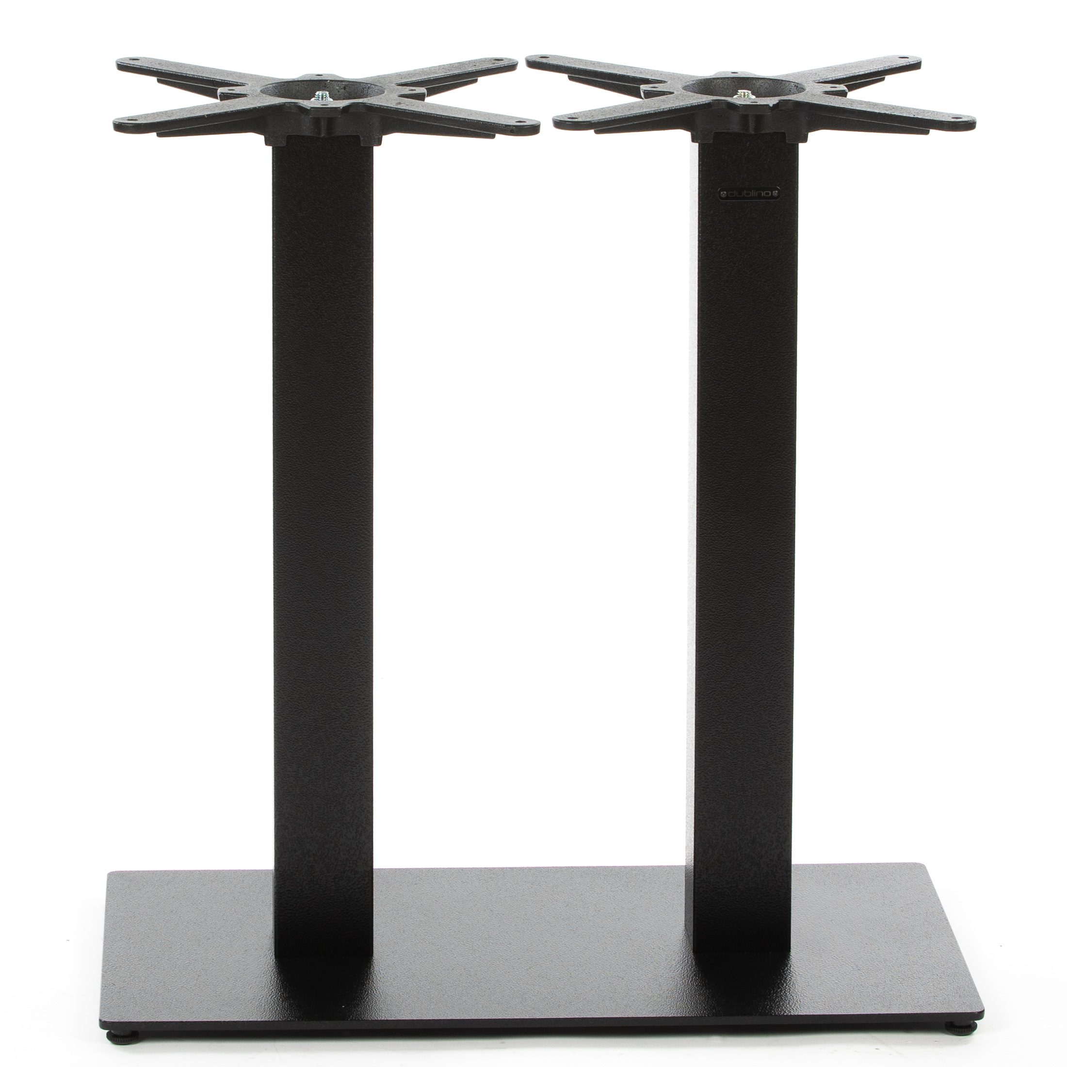 Premium Doppelsäulen-Tischgestell PJ7092 (Tischbein), pulverbeschichtet schwarz, rechteckig