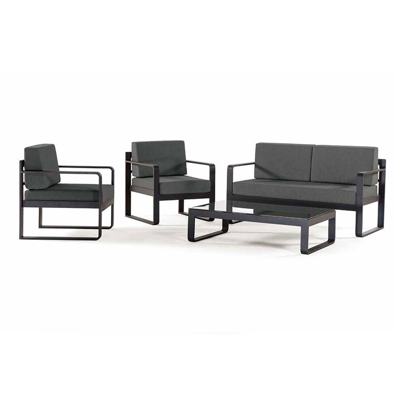 Grattoni Capri Garten Lounge Set - Aluminium - inkl. 2er Sofa - 2 Sessel und Tisch