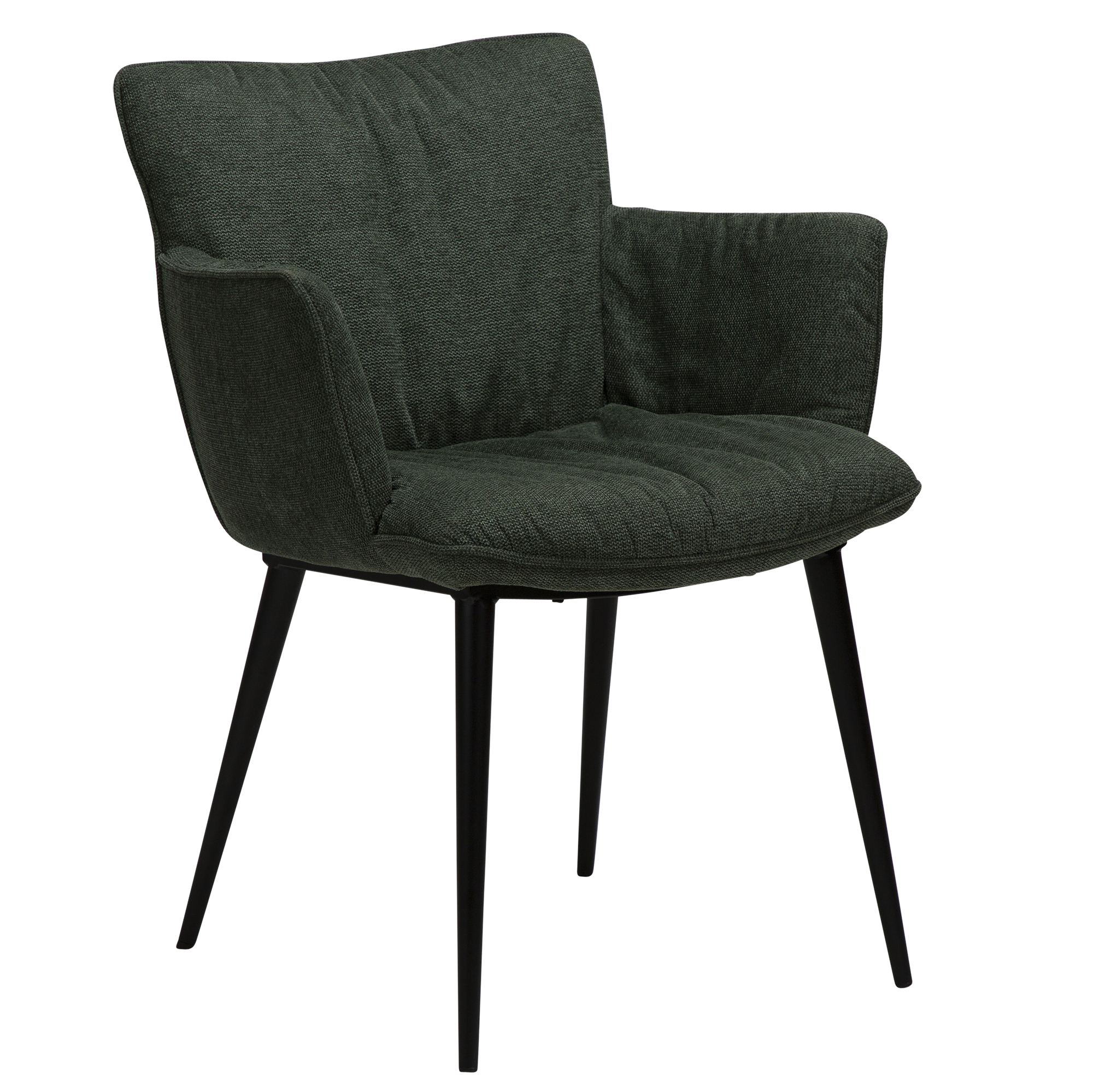 Dan-Form Sessel Join - Salbeigrüner Stoff- schwarze Beine