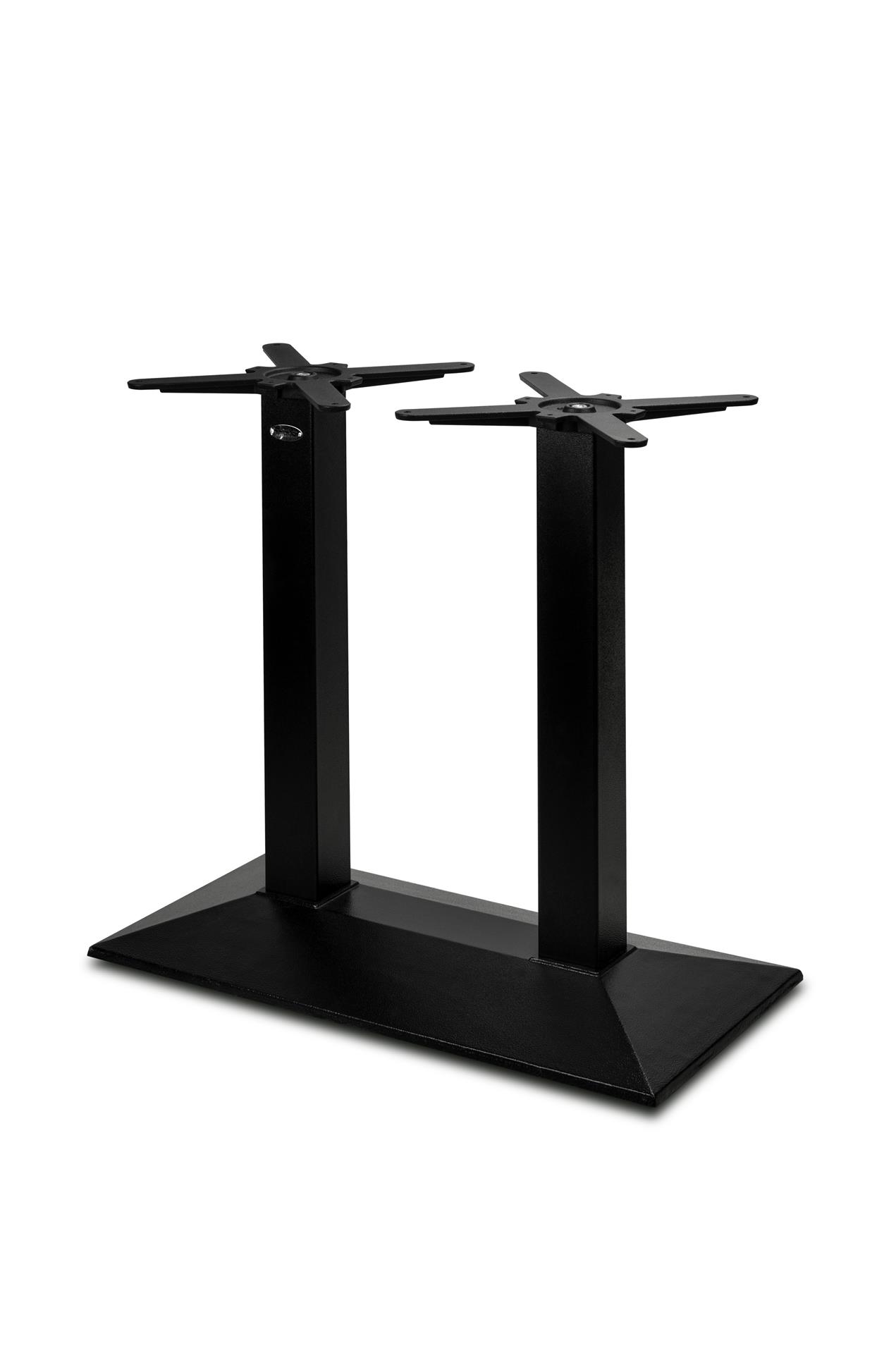 Premium Doppelsäulen Tischgestell PJ7069 (Tischbein) aus Gusseisen - pulverbeschichtet schwarz - rechteckig