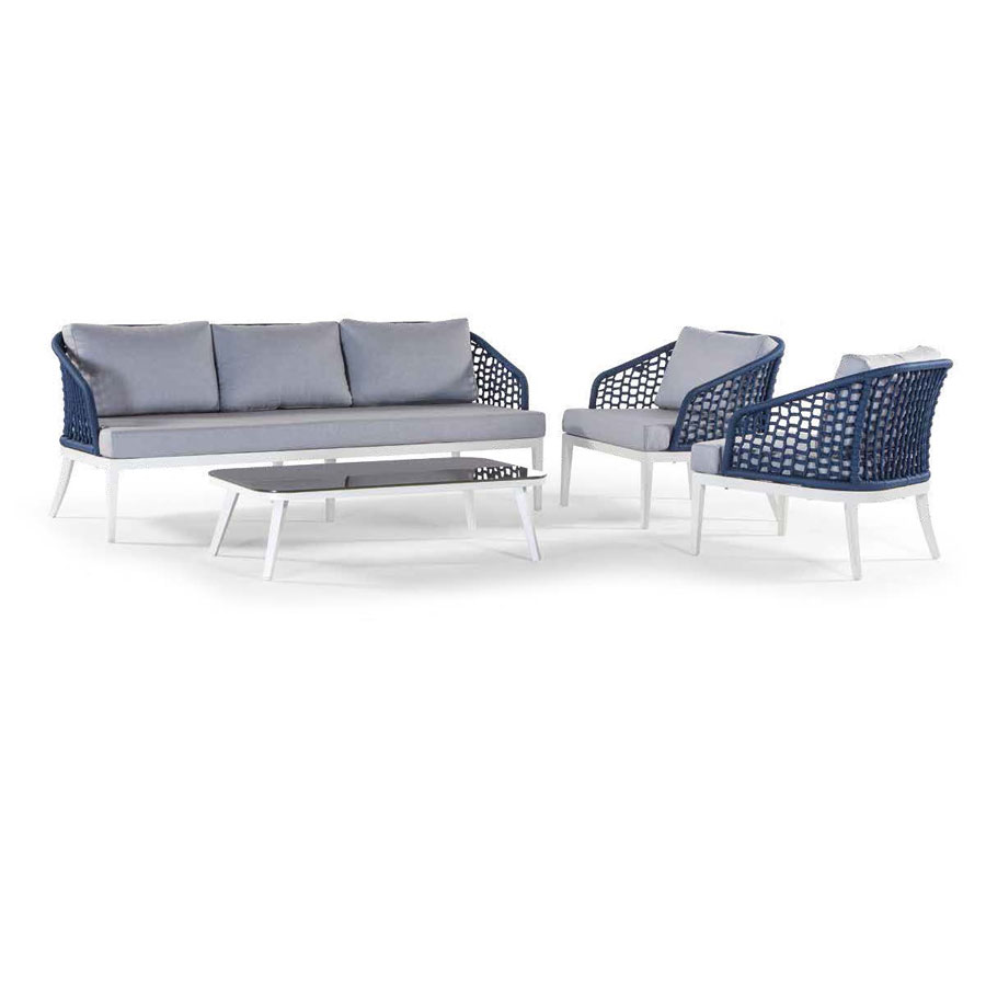 Outdoor Lounge-Set FAVARA/3, inkl. 3er Sofa, zwei Sessel und Tisch