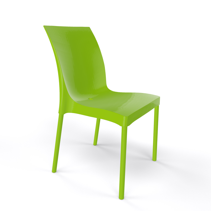 Gaber IRIS Gartenstuhl - stapelbar - Metall mit Kunststoff Sitzschale - schwarz