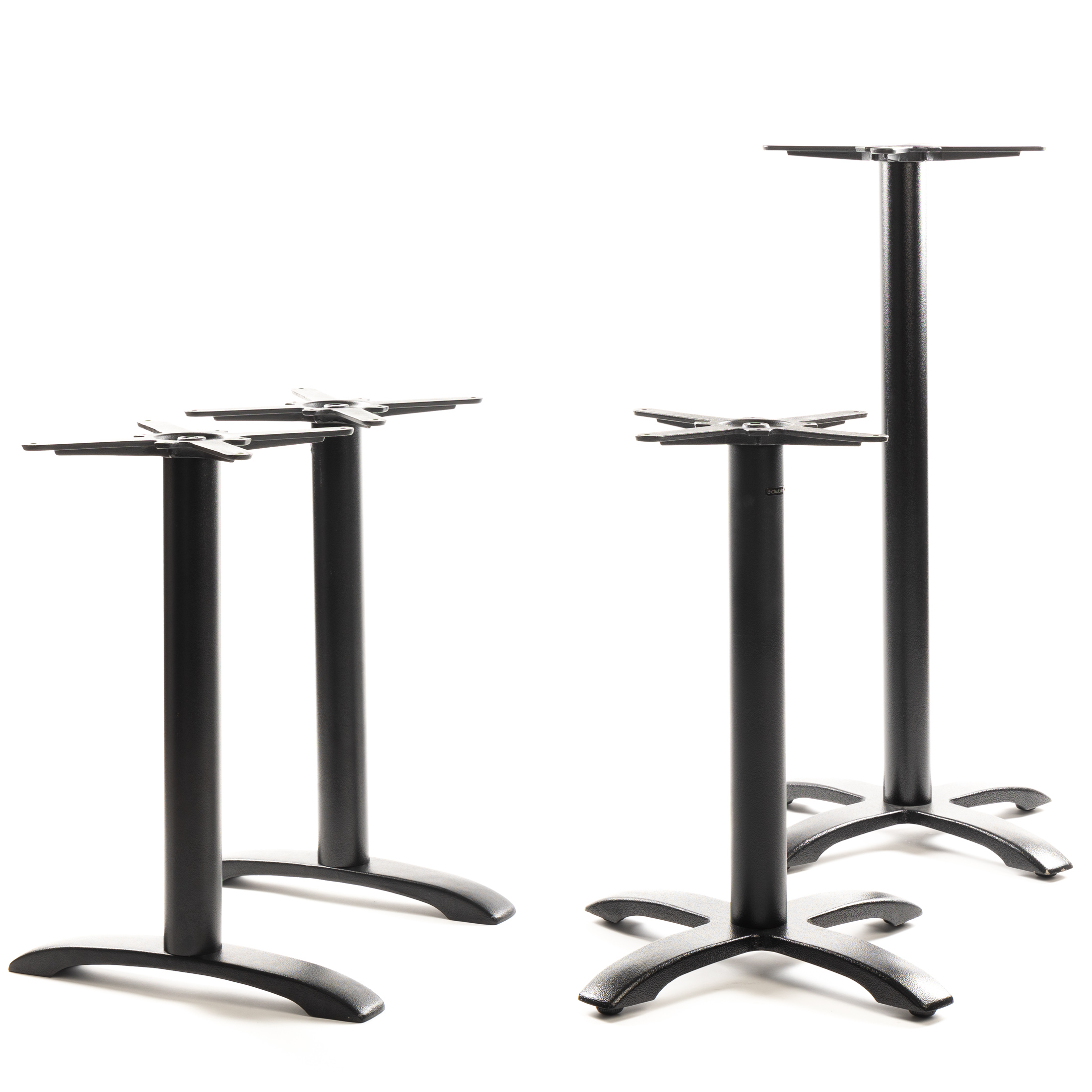 Tischgestell PJ7602 - Gusseisen - pulverbeschichtet schwarz - 4-zehiger Standfuß