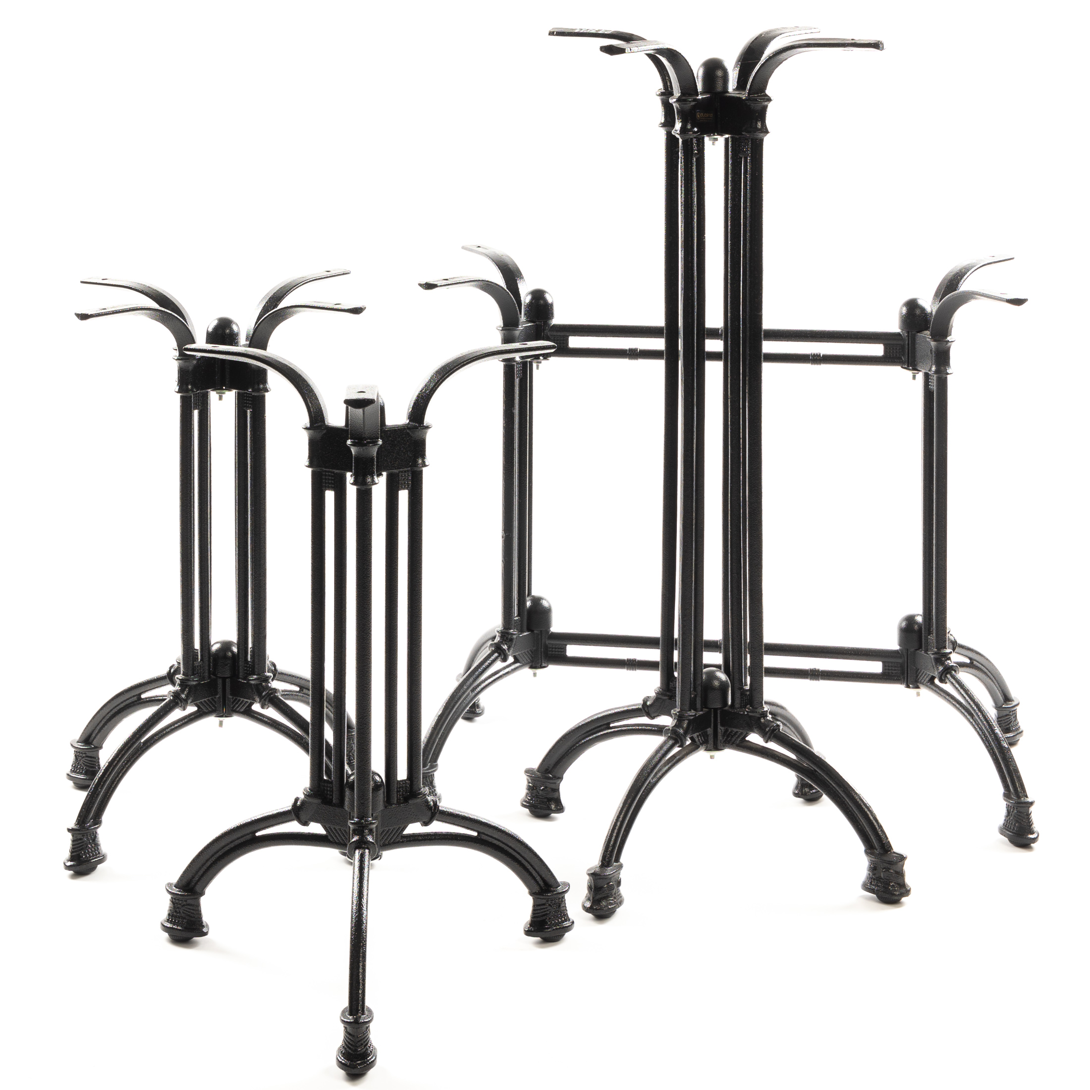 Tischgestell PJ7021, Gusseisen, Doppelsäule, schwarz, elegant