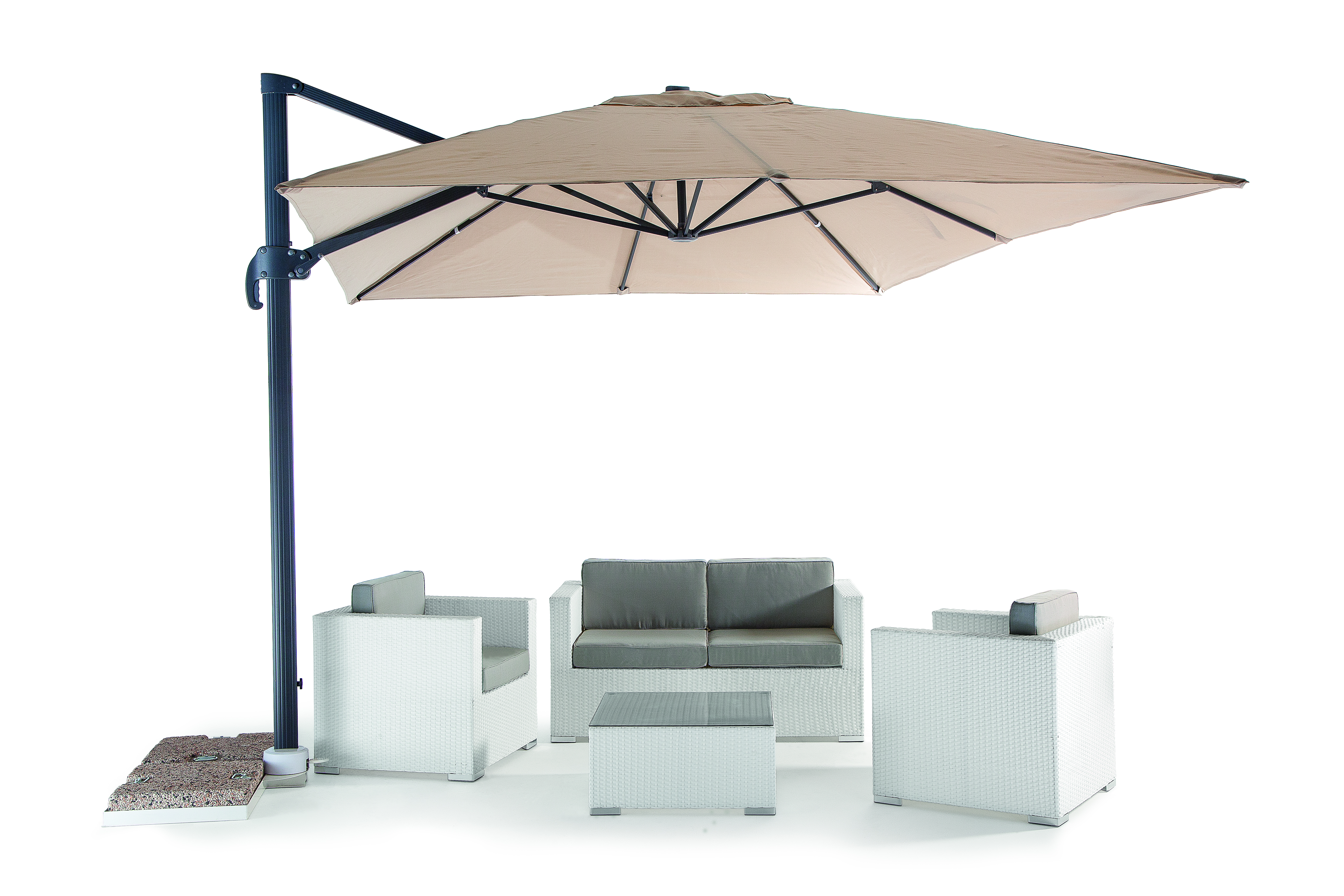 Outdoor Loungeset CATANIA inkl. 2er Sofa, 2 Sessel & 1 Tisch
