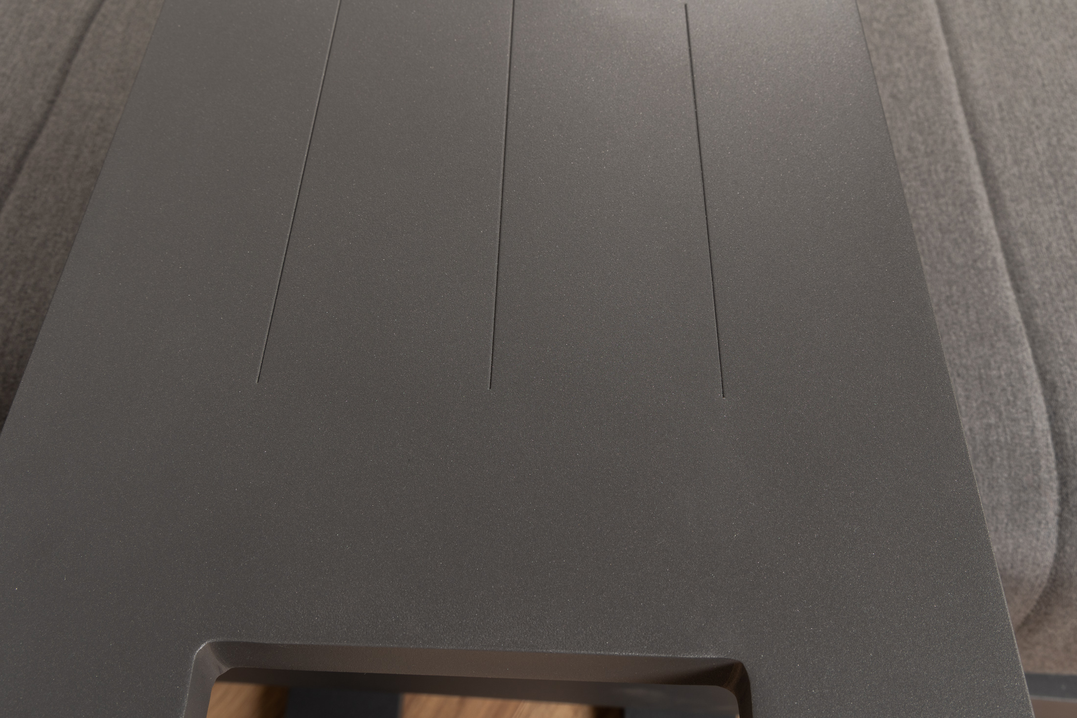 Sonnenliege Bite S - Breite 90 cm - gepolstert - Aluminium mit Sunbrella Bezug - anthrazit/dunkel grau