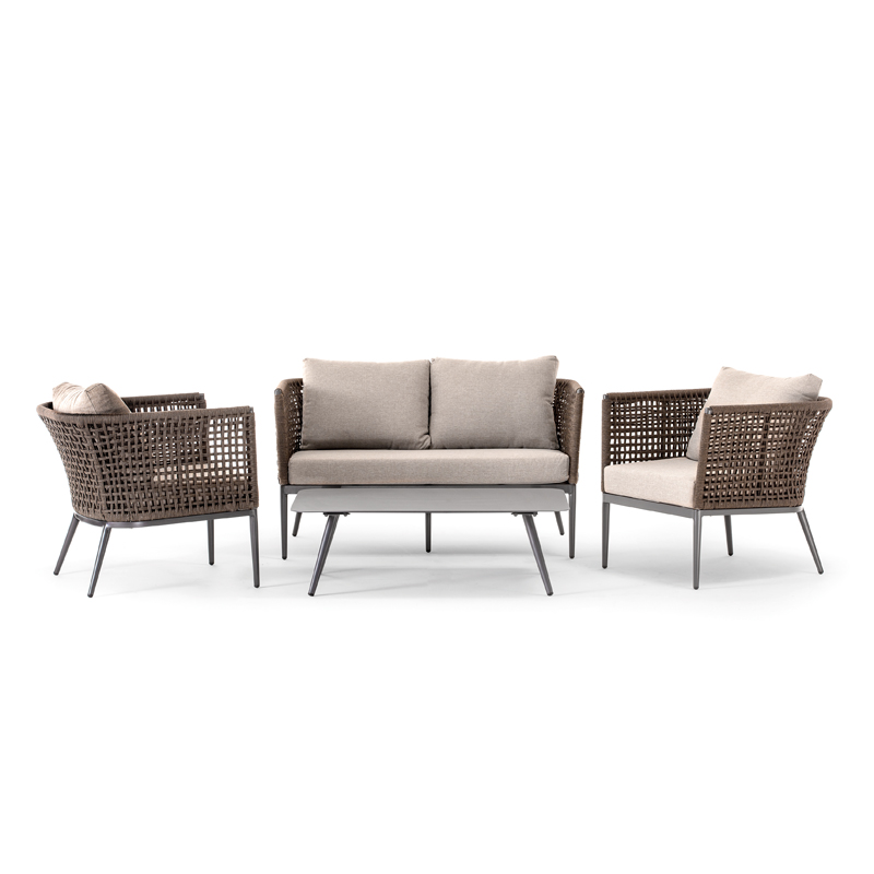Grattoni Cuba/2 Lounge Set, inkl. ein 2er Sofa, 2 Gartensessel und ein Gartentisch