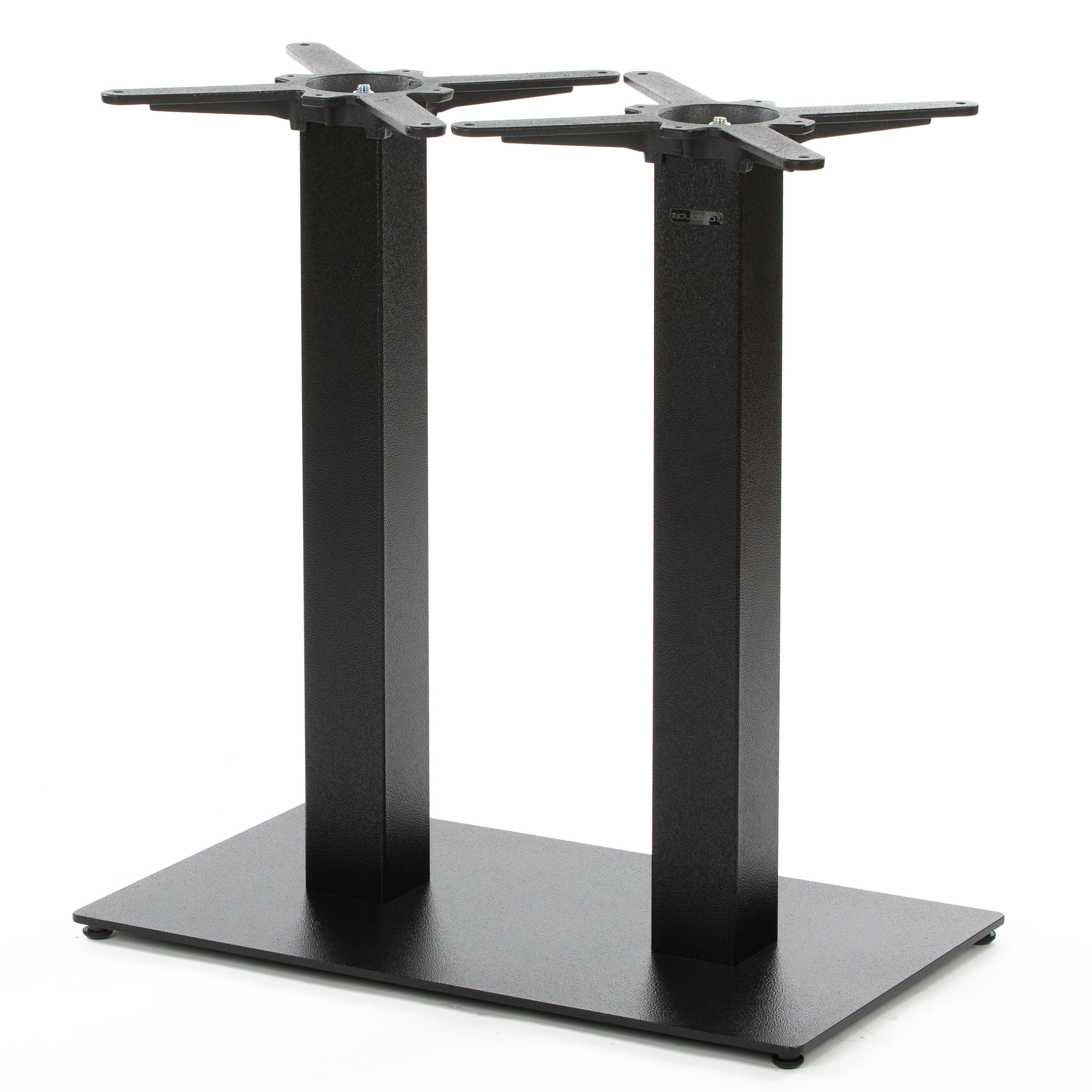 Premium Doppelsäulen-Tischgestell PJ7092 (Tischbein), pulverbeschichtet schwarz, rechteckig